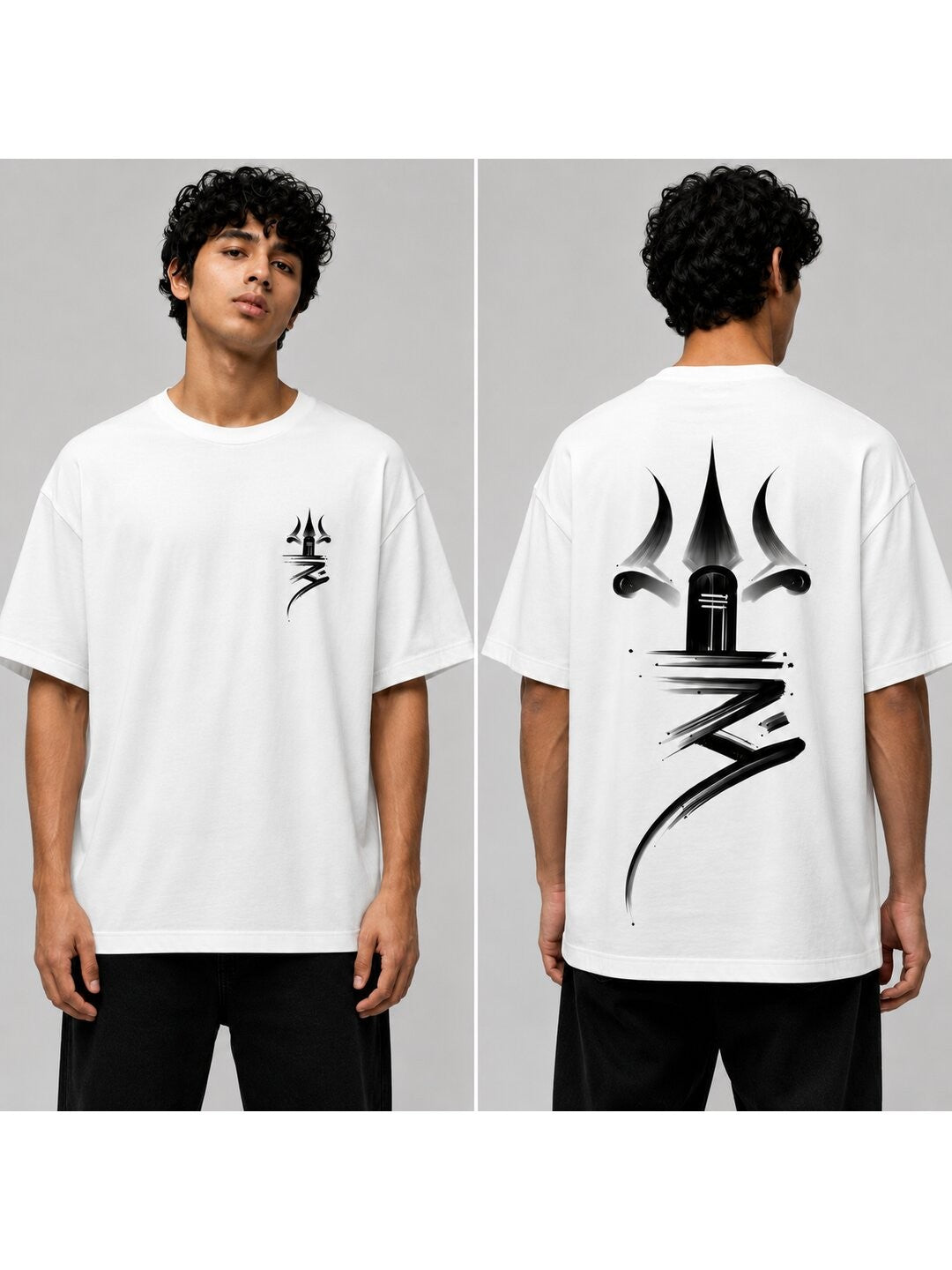 Shiva Printed Round Neck Oversize Pre-customized Tshirt for Men