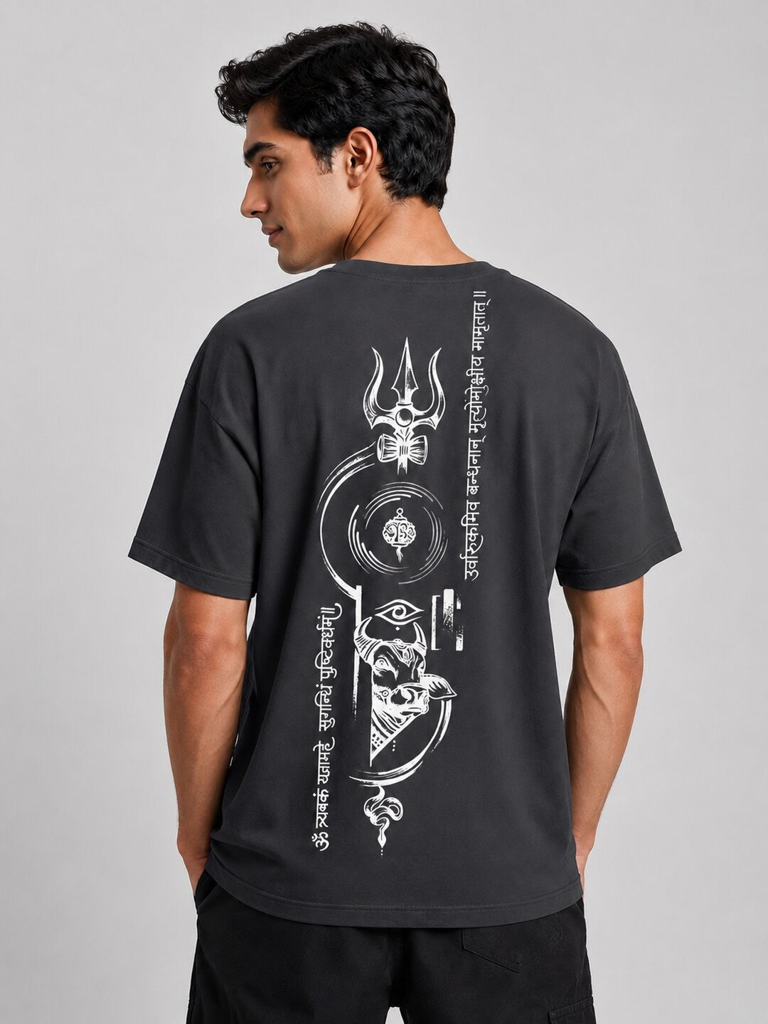 All heaven Printed Round Neck Oversize Pre-customized Tshirt for Men