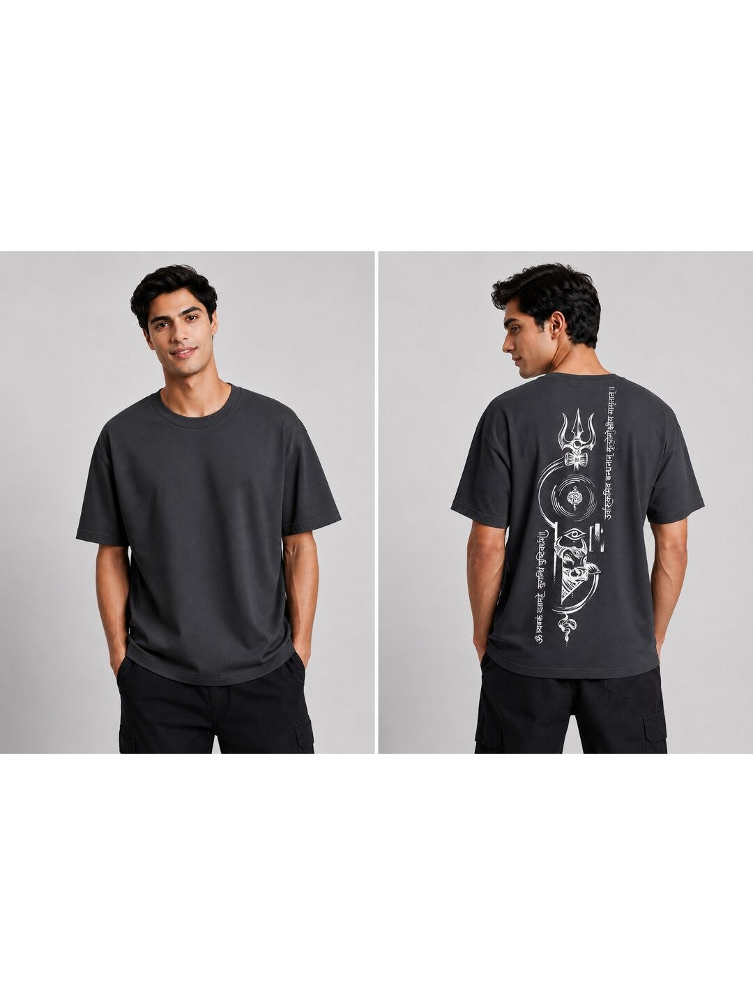 All heaven Printed Round Neck Oversize Pre-customized Tshirt for Men
