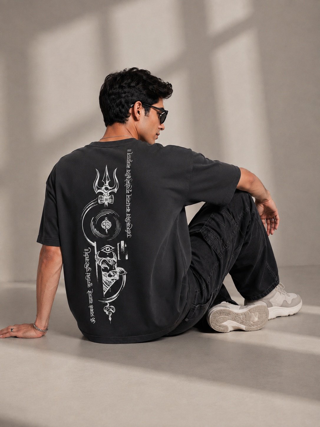 All heaven Printed Round Neck Oversize Pre-customized Tshirt for Men