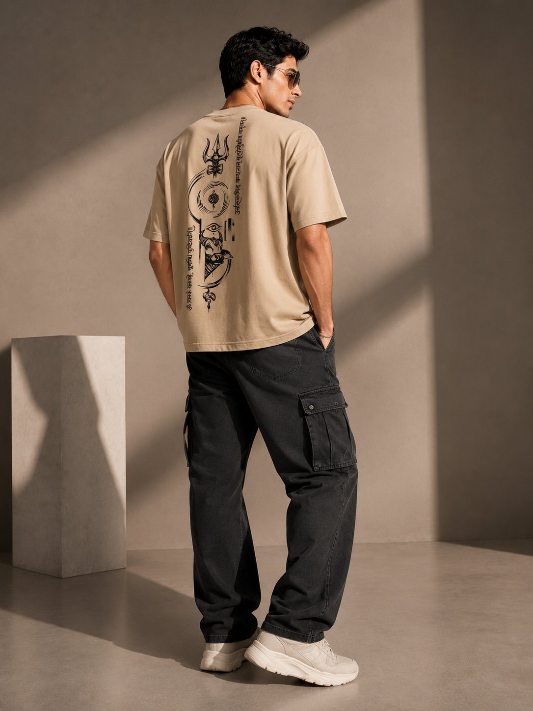 All heaven Printed Round Neck Oversize Pre-customized Tshirt for Men