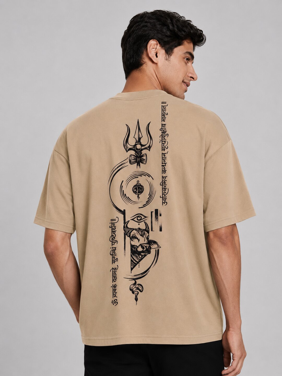 Celestial 04 Printed Round Neck Oversized Pre customized Tshirt for Men