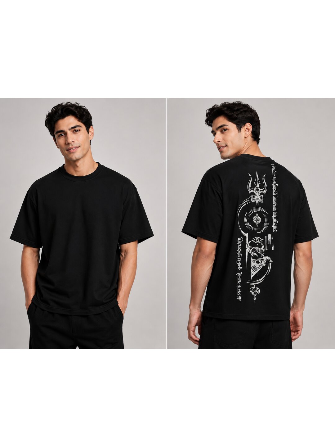 Celestial 04 Printed Round Neck Oversized Pre customized Tshirt for Men