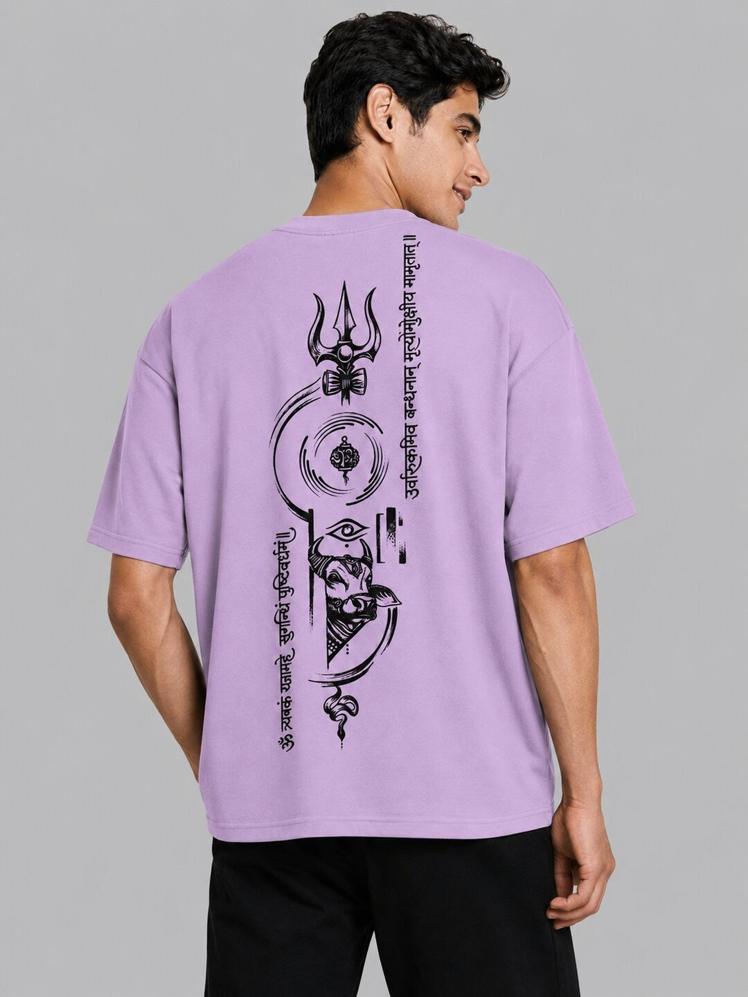 All heaven Printed Round Neck Oversize Pre-customized Tshirt for Men