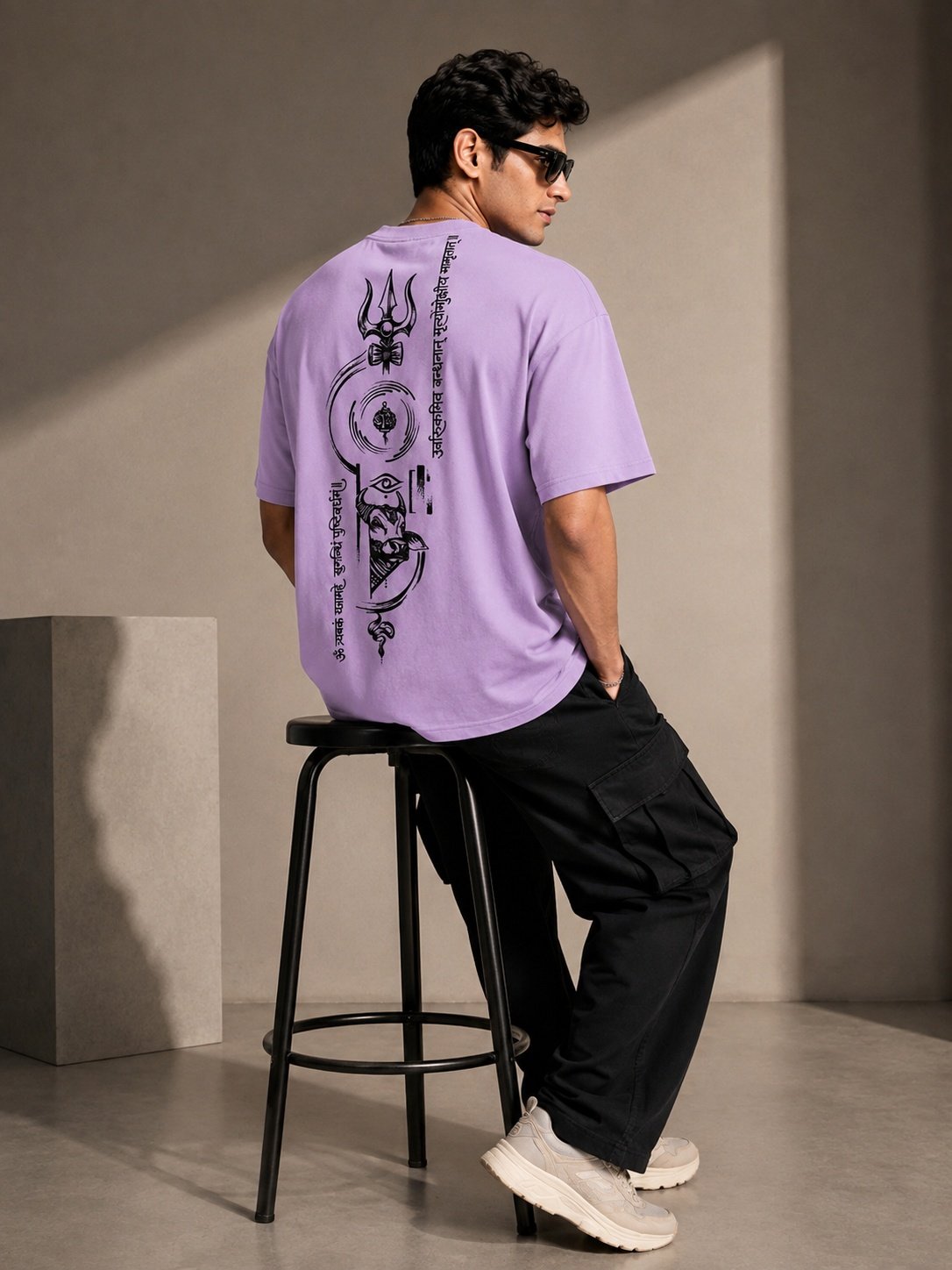 All heaven Printed Round Neck Oversize Pre-customized Tshirt for Men