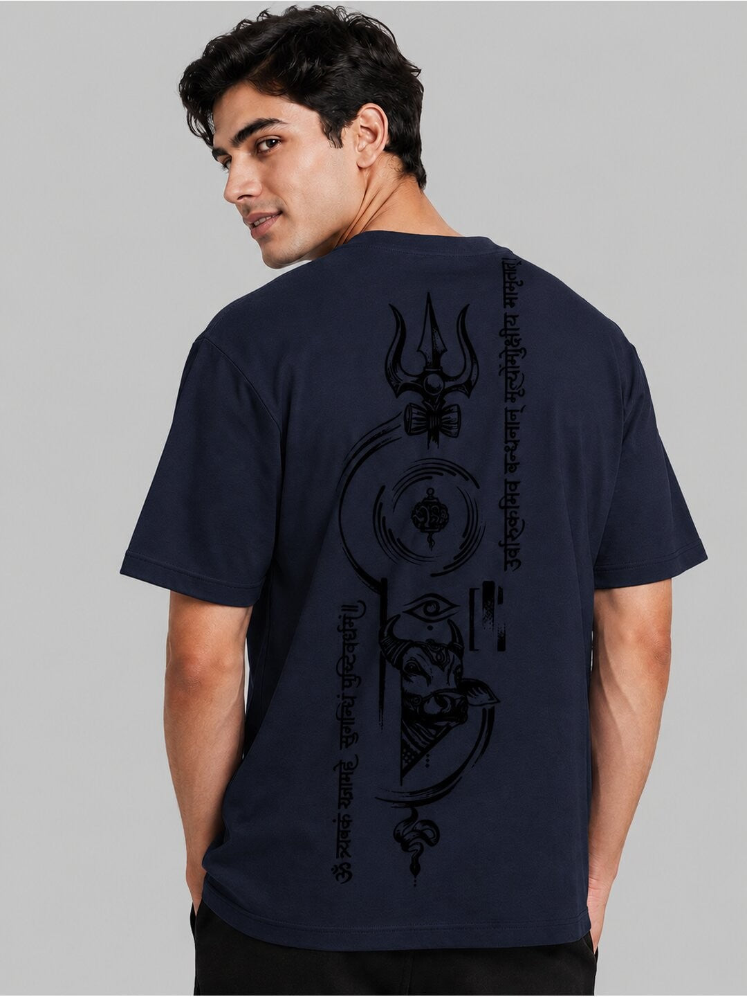 All heaven Printed Round Neck Oversize Pre-customized Tshirt for Men