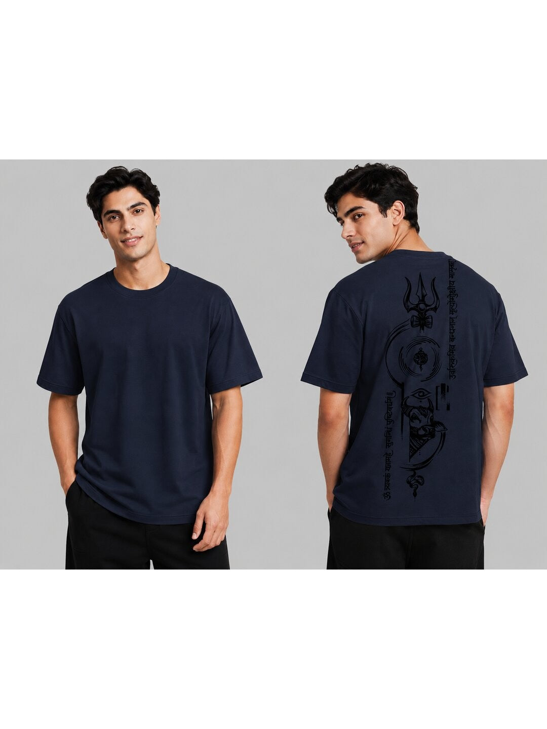 All heaven Printed Round Neck Oversize Pre-customized Tshirt for Men