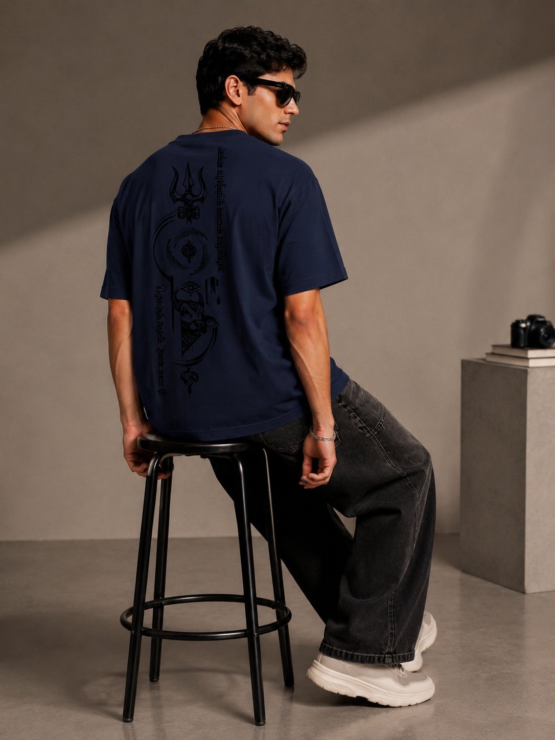 All heaven Printed Round Neck Oversize Pre-customized Tshirt for Men