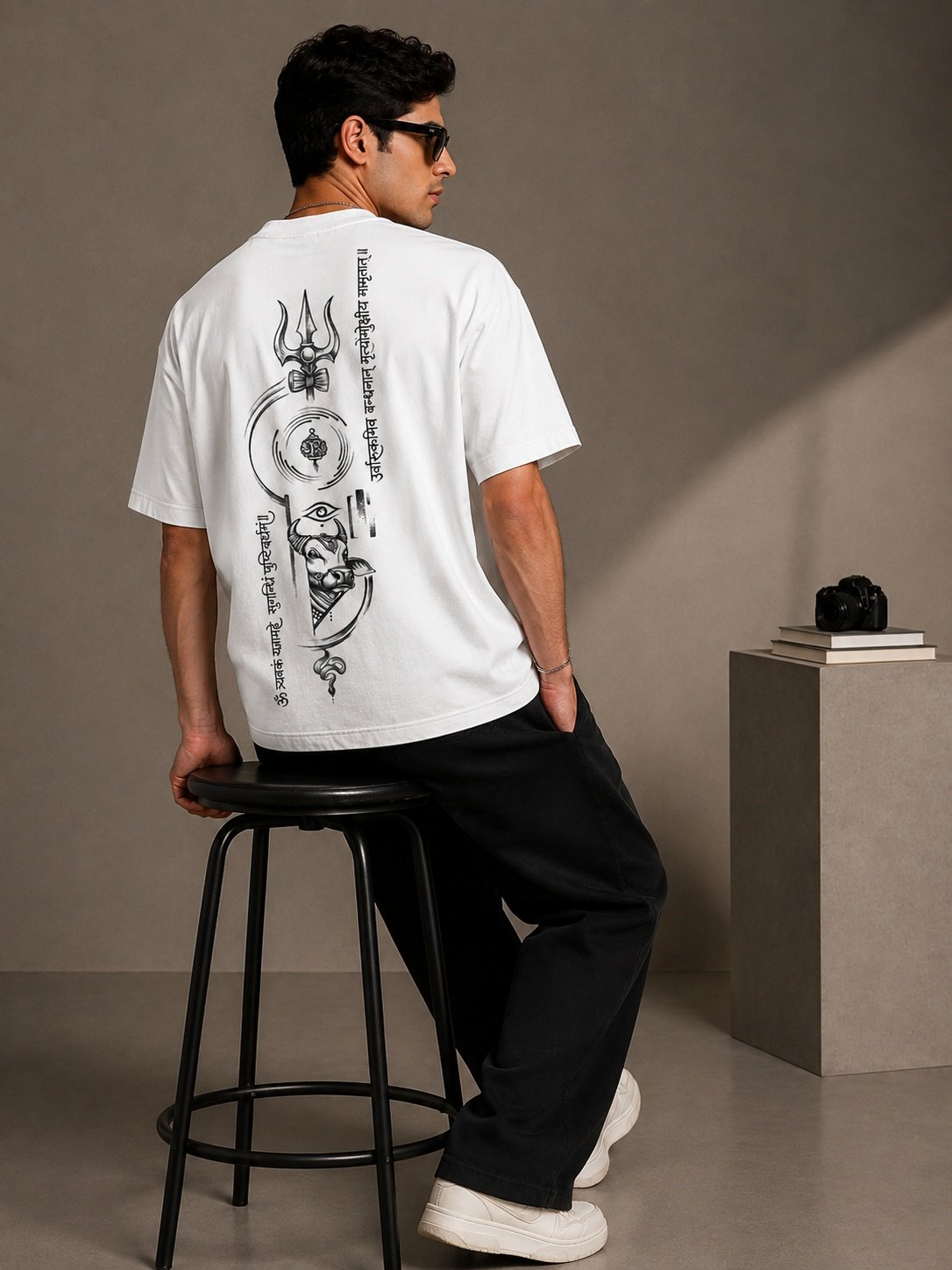 All heaven Printed Round Neck Oversize Pre-customized Tshirt for Men