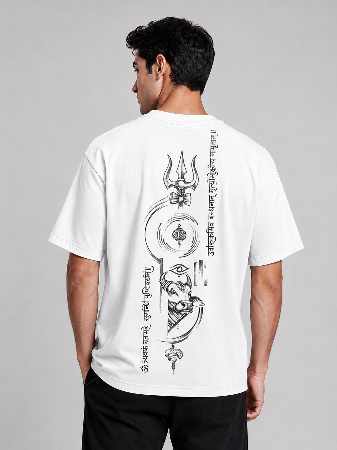 Celestial 04 Printed Round Neck Oversized Pre customized Tshirt for Men