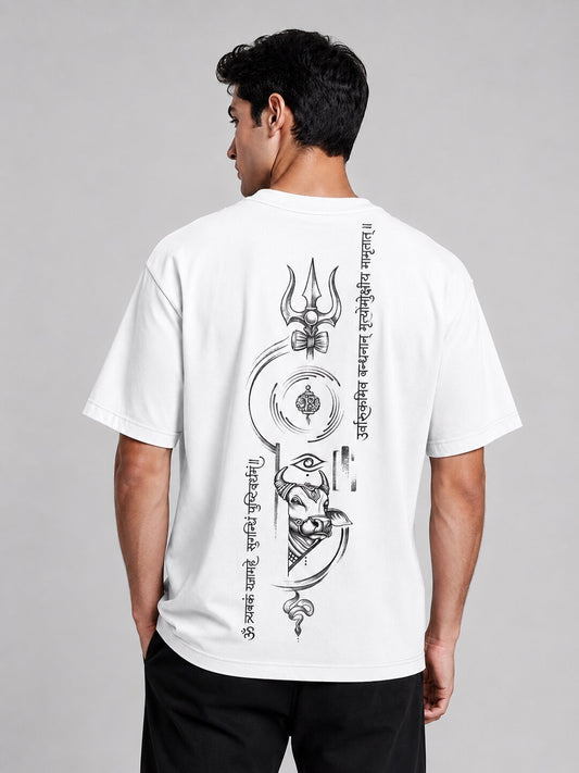 Celestial 04 Printed Round Neck Oversized Pre customized Tshirt for Men