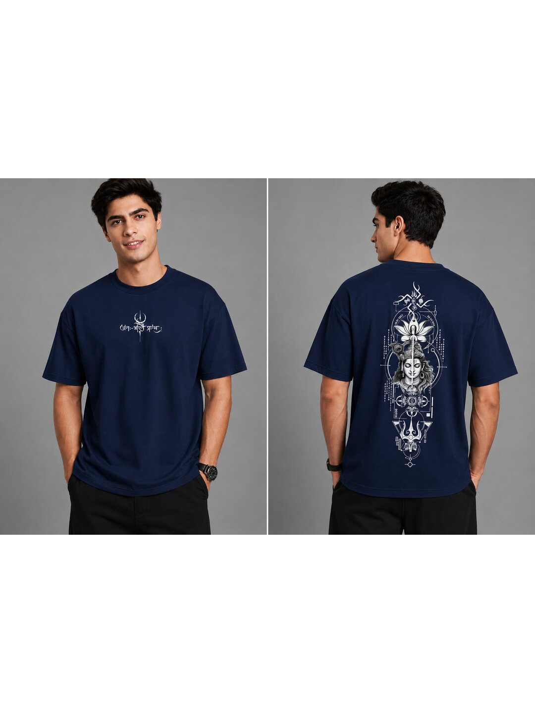 Celestial 05 Printed Round Neck Oversized Pre customized Tshirt for Men