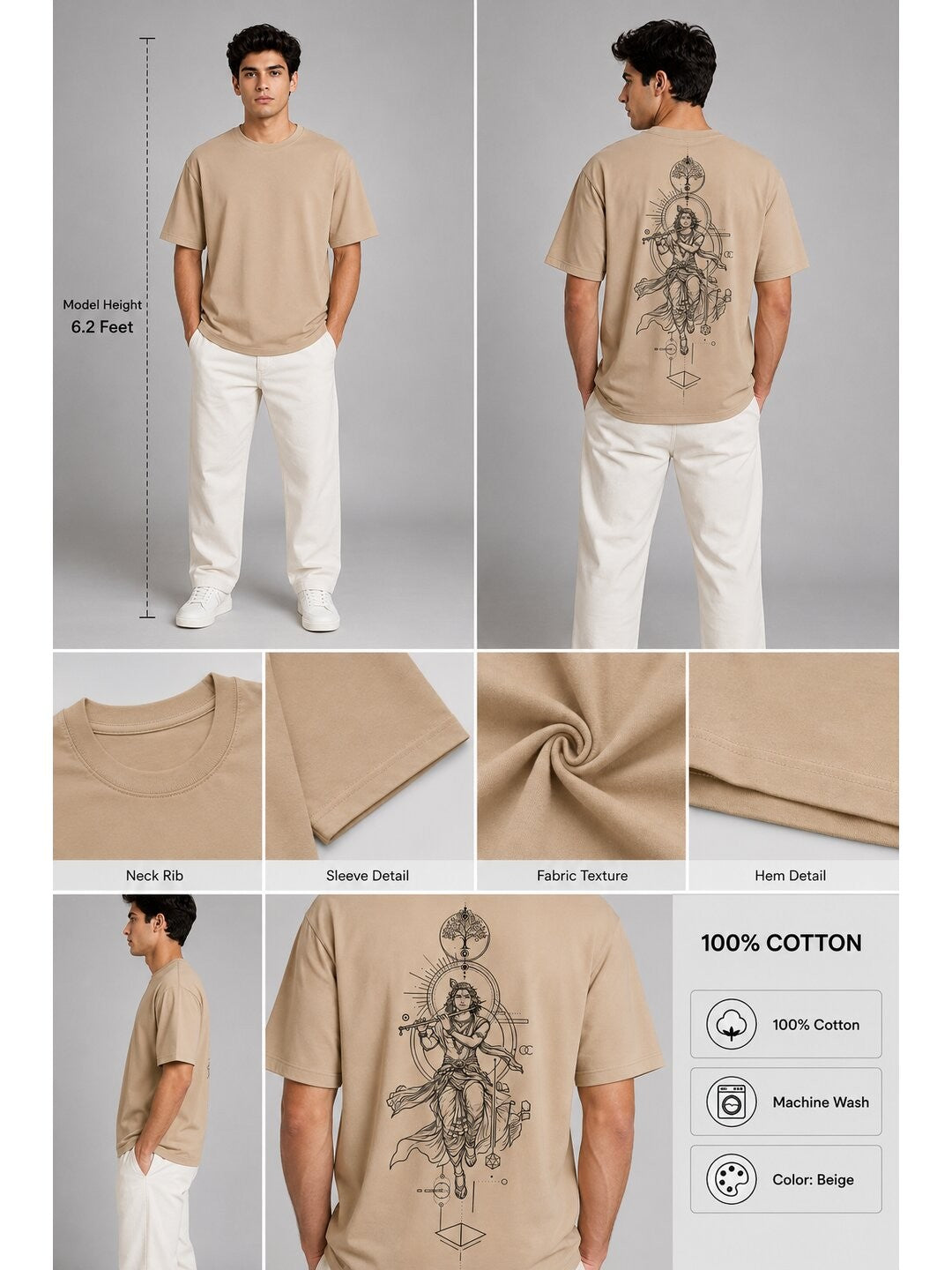 Ultimate Avatar Printed Round Neck Oversize Pre-customized Tshirt for Men