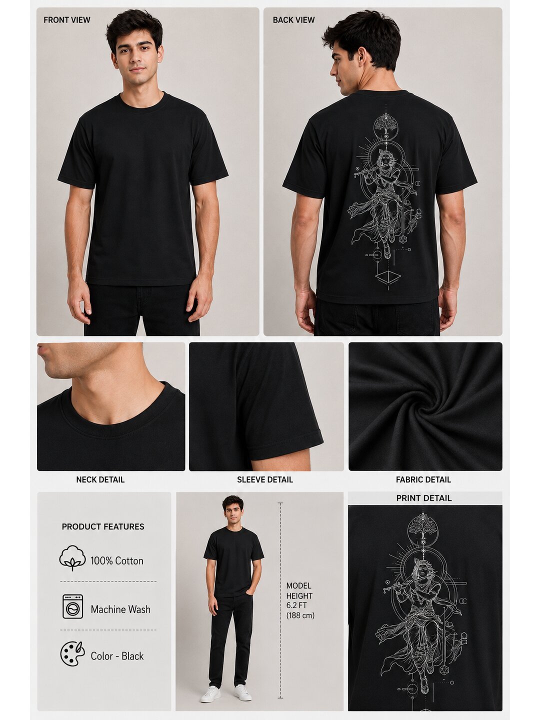 Ultimate Avatar Printed Round Neck Oversize Pre-customized Tshirt for Men