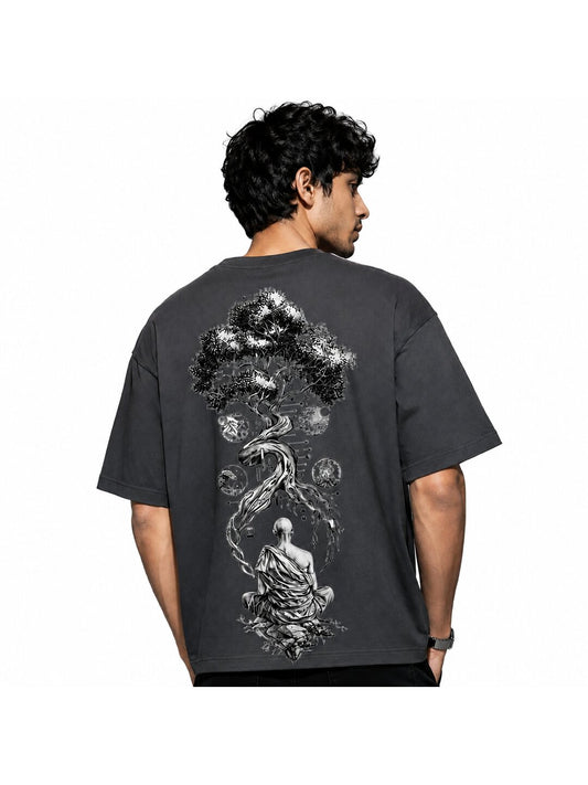Celestial 07 Printed Round Neck Oversized Pre customized Tshirt for Men