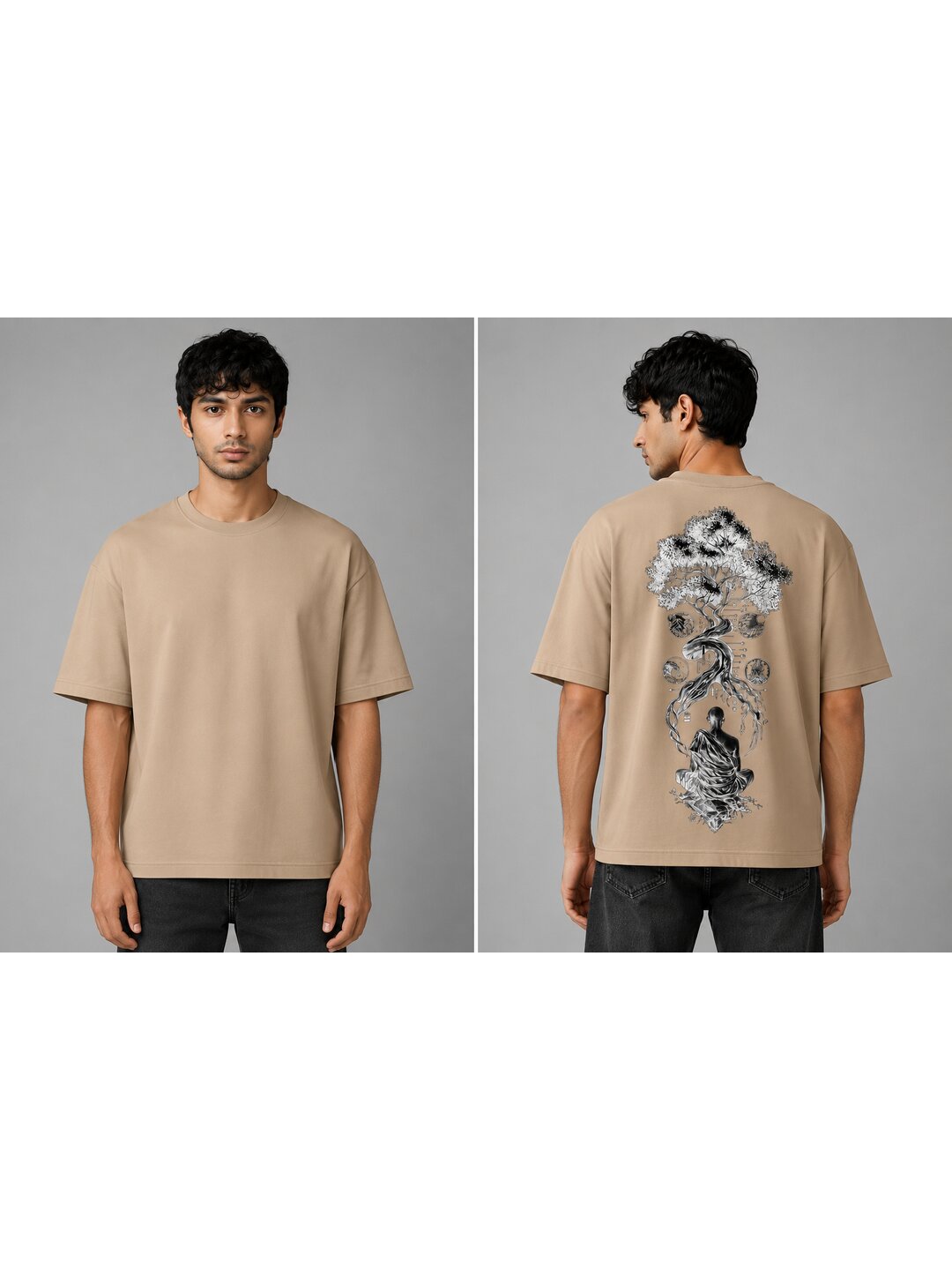 Celestial 07 Printed Round Neck Oversized Pre customized Tshirt for Men