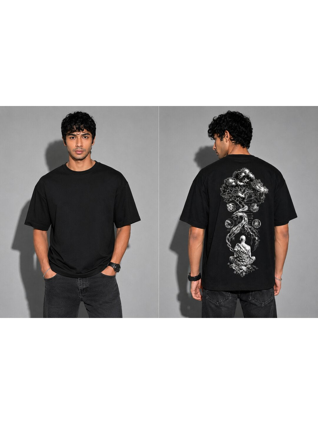 Celestial 07 Printed Round Neck Oversized Pre customized Tshirt for Men
