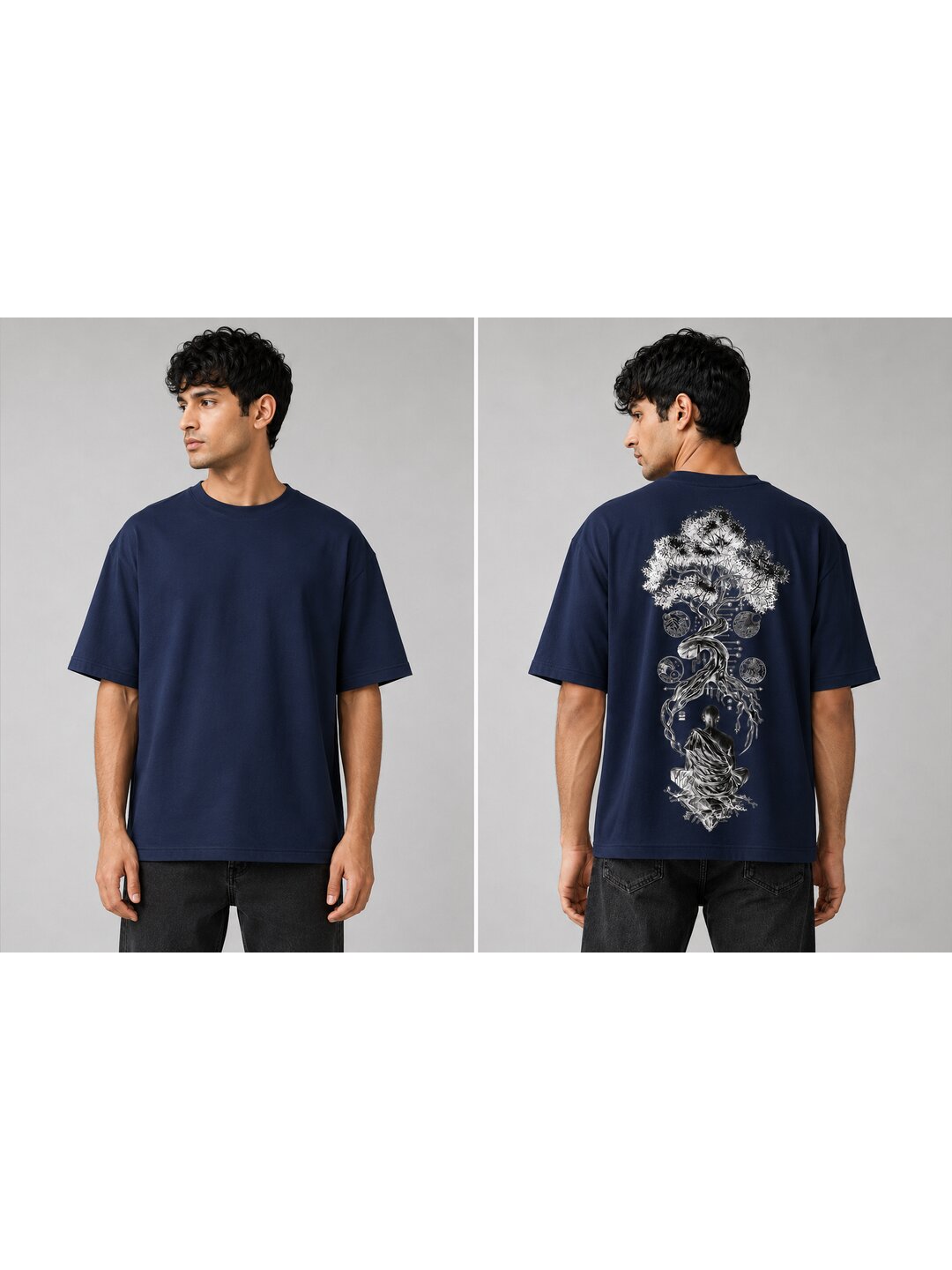 Celestial 07 Printed Round Neck Oversized Pre customized Tshirt for Men