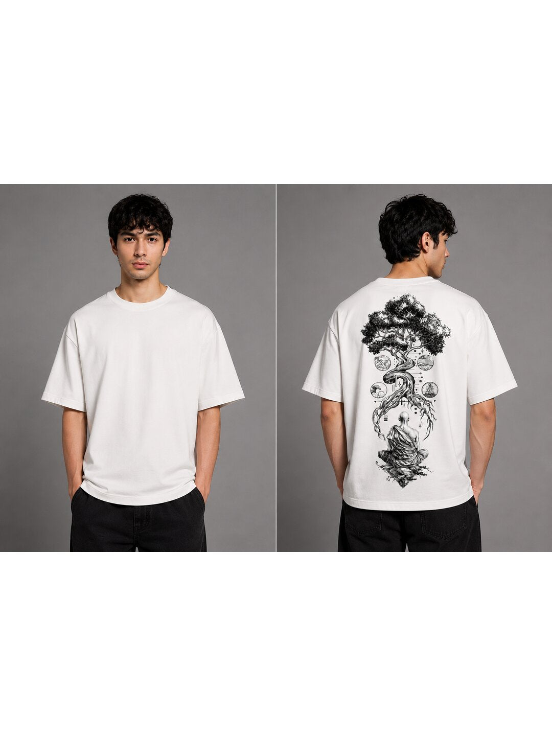 Celestial 07 Printed Round Neck Oversized Pre customized Tshirt for Men