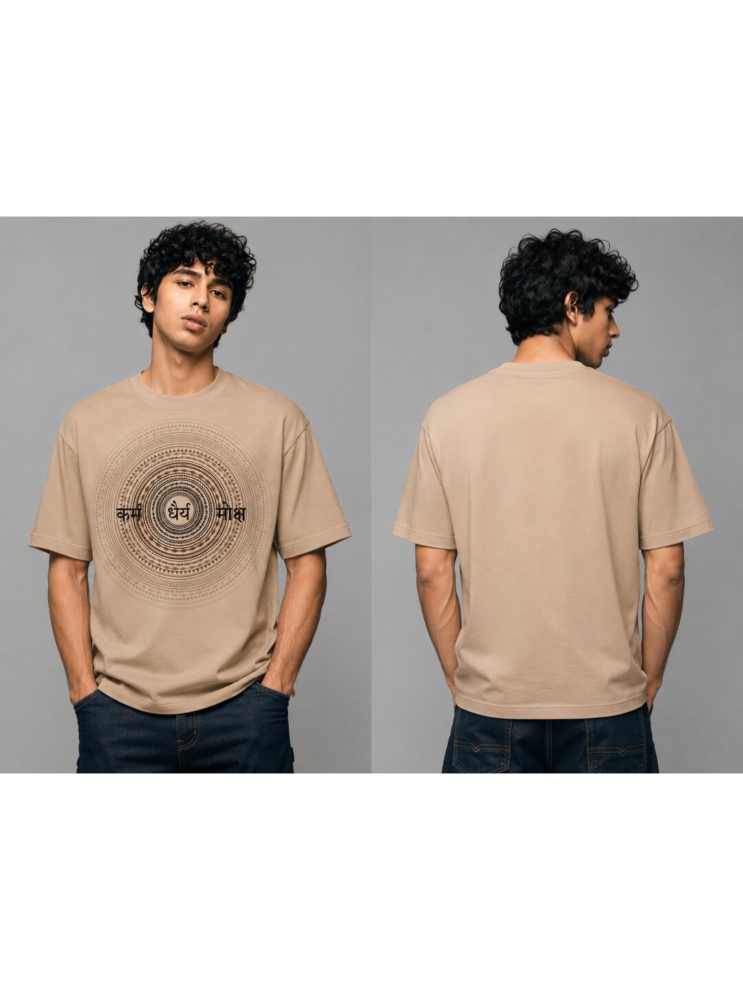 Celestial 08 Printed Round Neck Oversized Pre customized Tshirt for Men