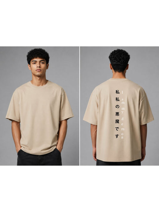 Korean 02 Printed Round Neck Oversized Pre customized Tshirt for Men