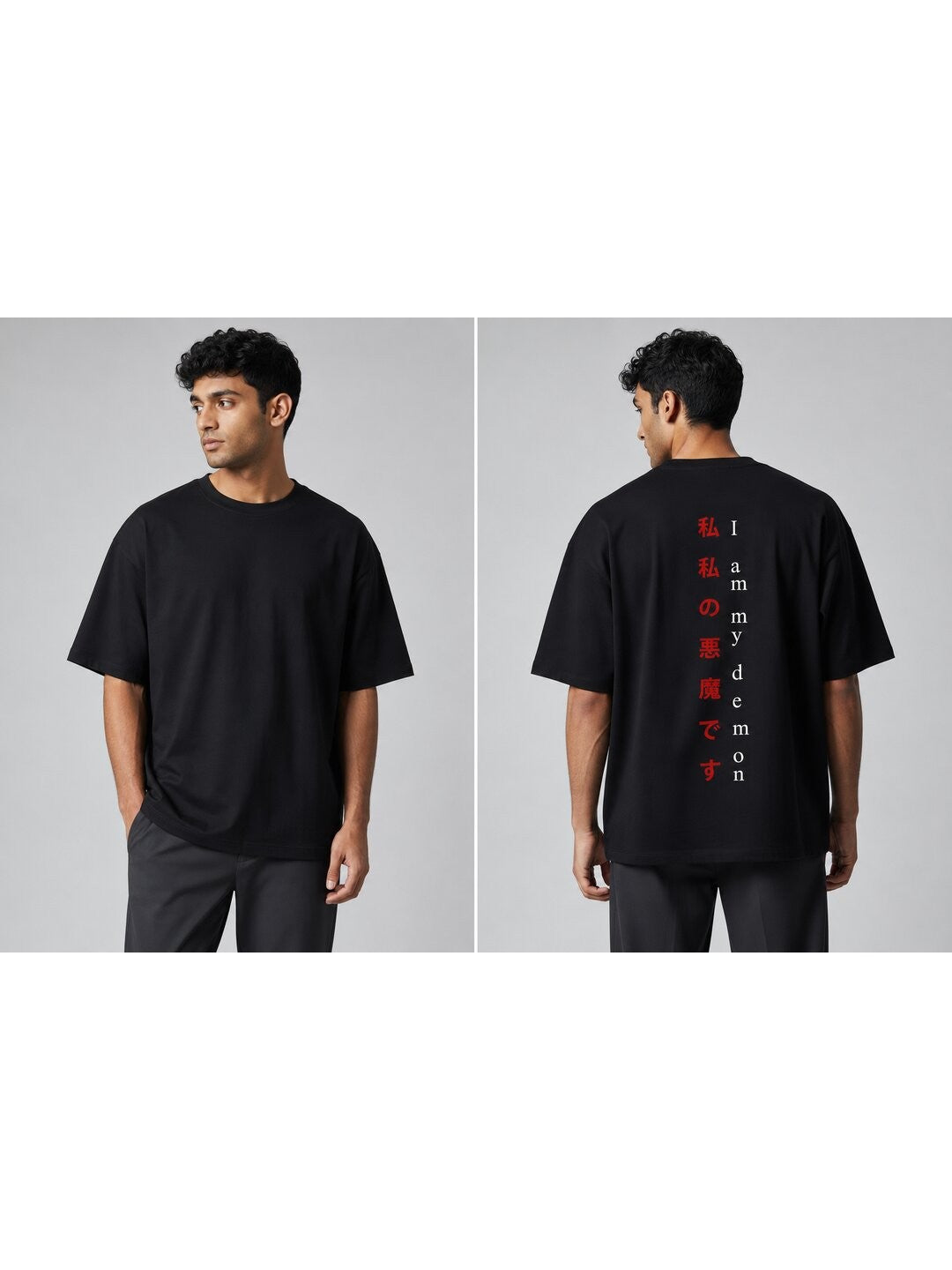 Seoul Vibe Printed Round Neck Oversize Pre-customized Tshirt for Men