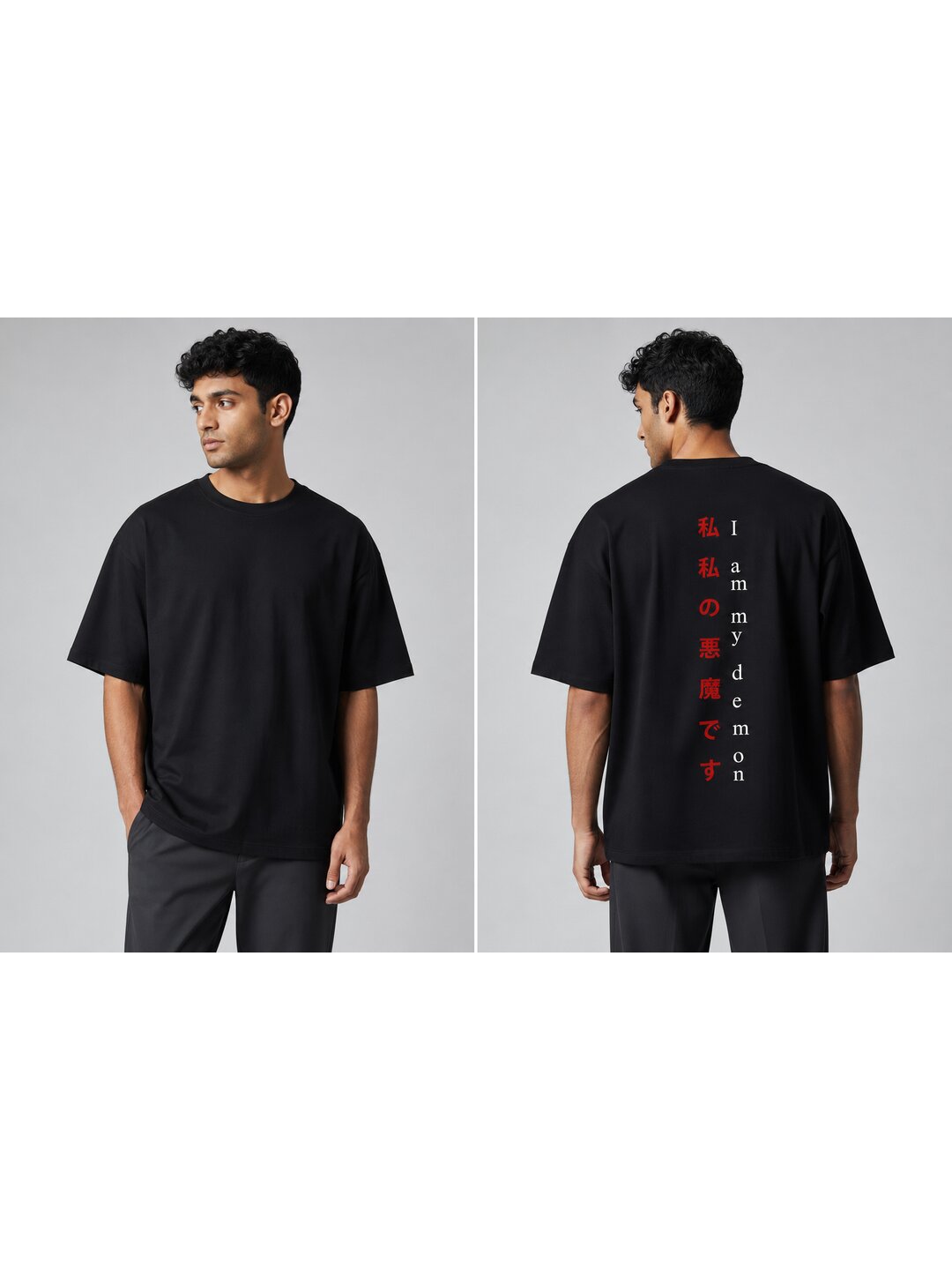 Korean 02 Printed Round Neck Oversized Pre customized Tshirt for Men