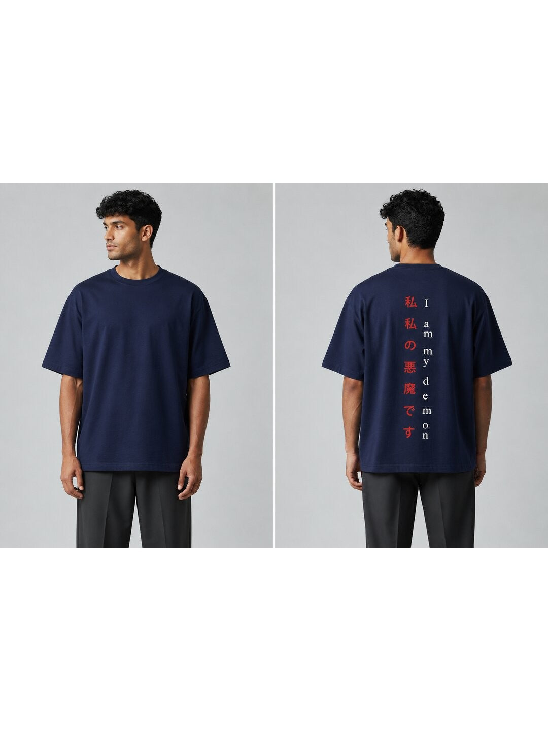 Seoul Vibe Printed Round Neck Oversize Pre-customized Tshirt for Men