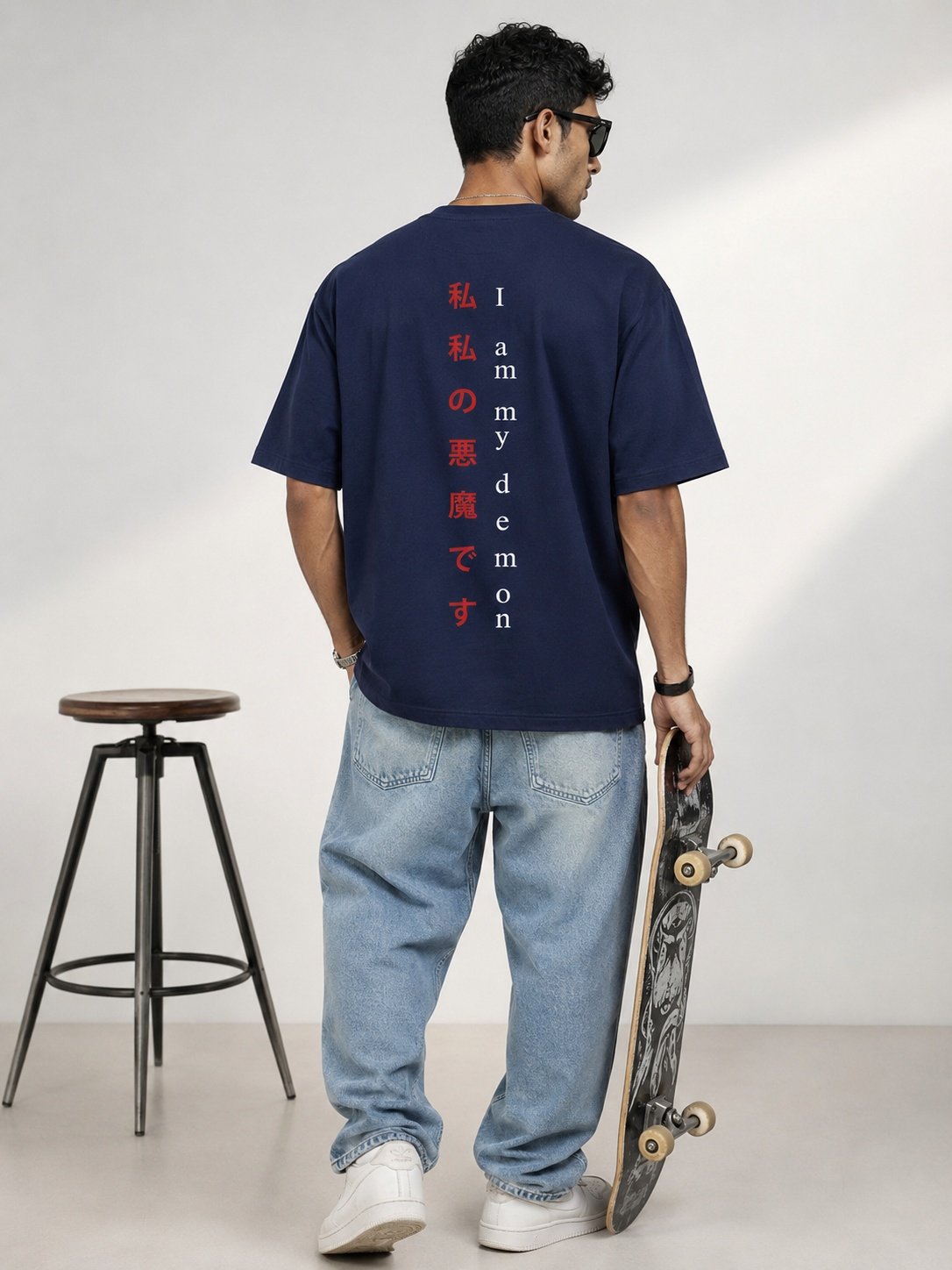 Seoul Vibe Printed Round Neck Oversize Pre-customized Tshirt for Men