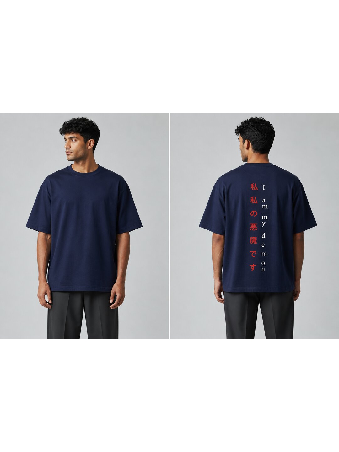 Korean 02 Printed Round Neck Oversized Pre customized Tshirt for Men
