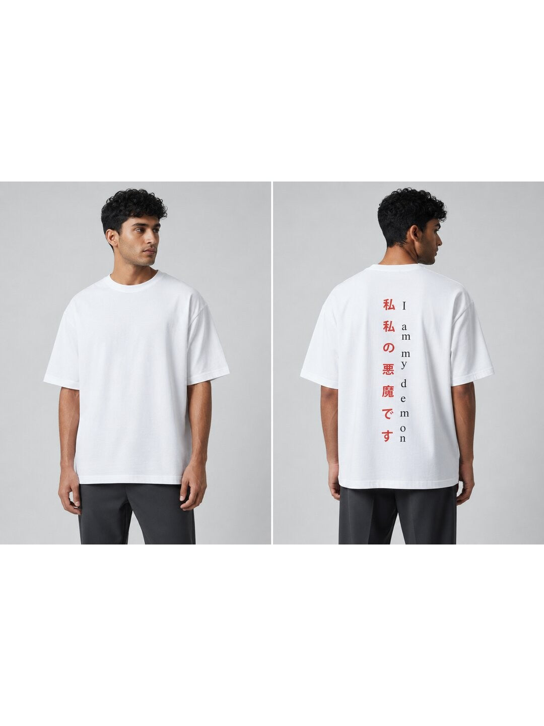 Seoul Vibe Printed Round Neck Oversize Pre-customized Tshirt for Men