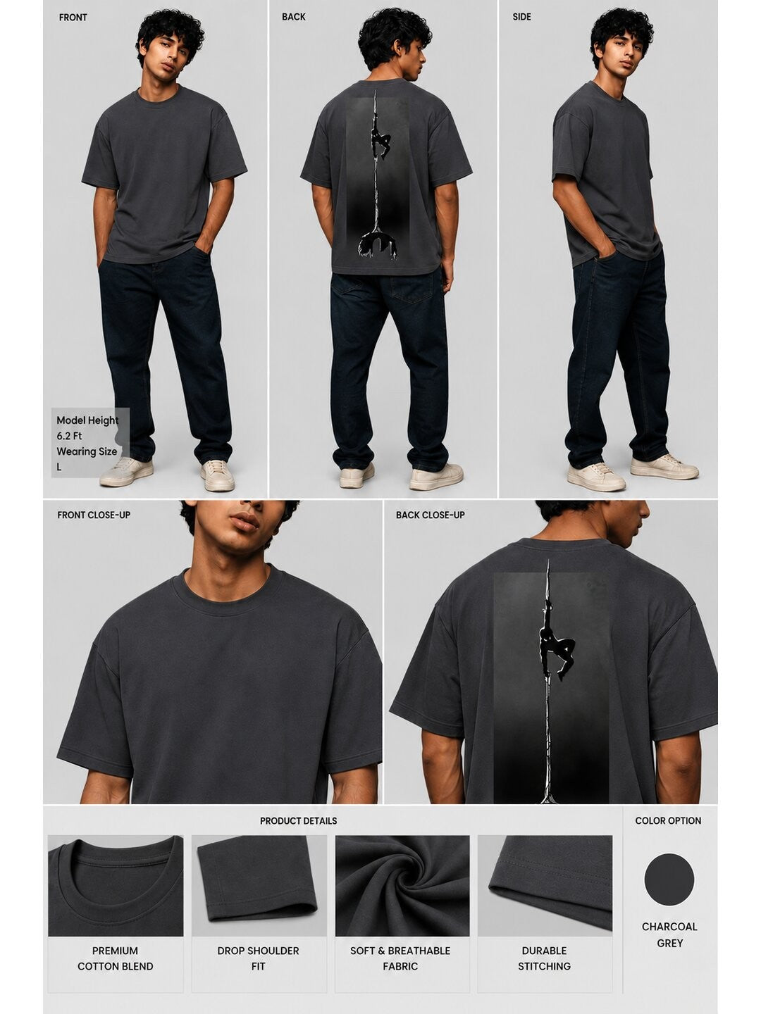 Spider Man Printed Round Neck Oversize Pre-customized Tshirt for Men
