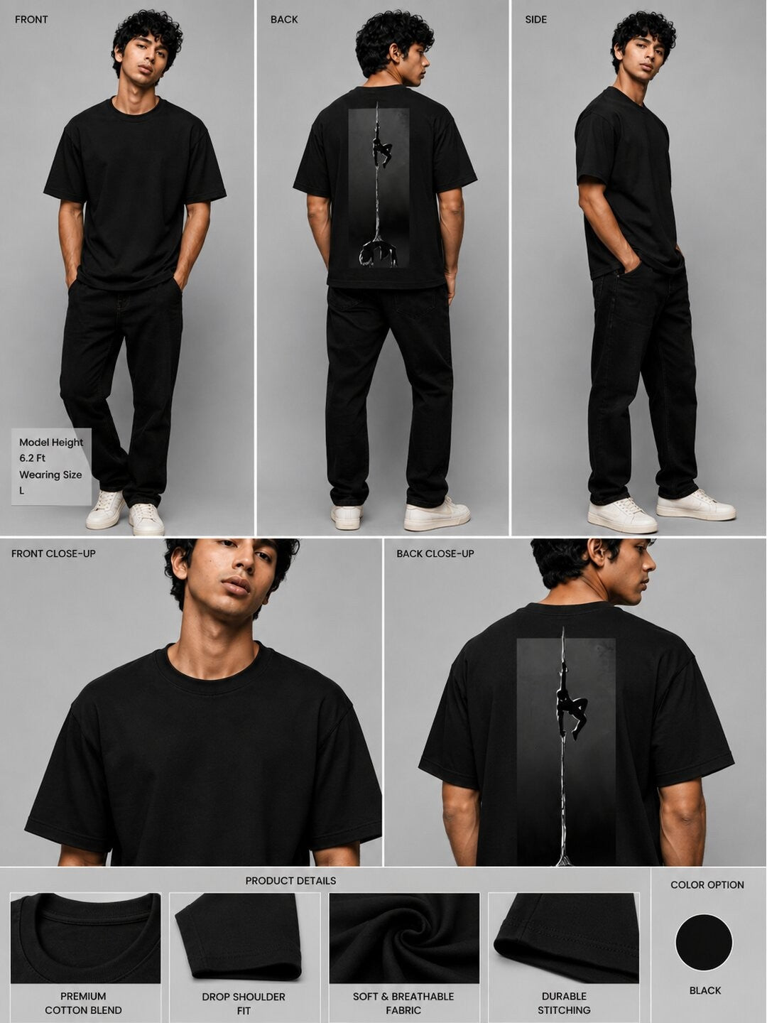 Spider Man Printed Round Neck Oversize Pre-customized Tshirt for Men