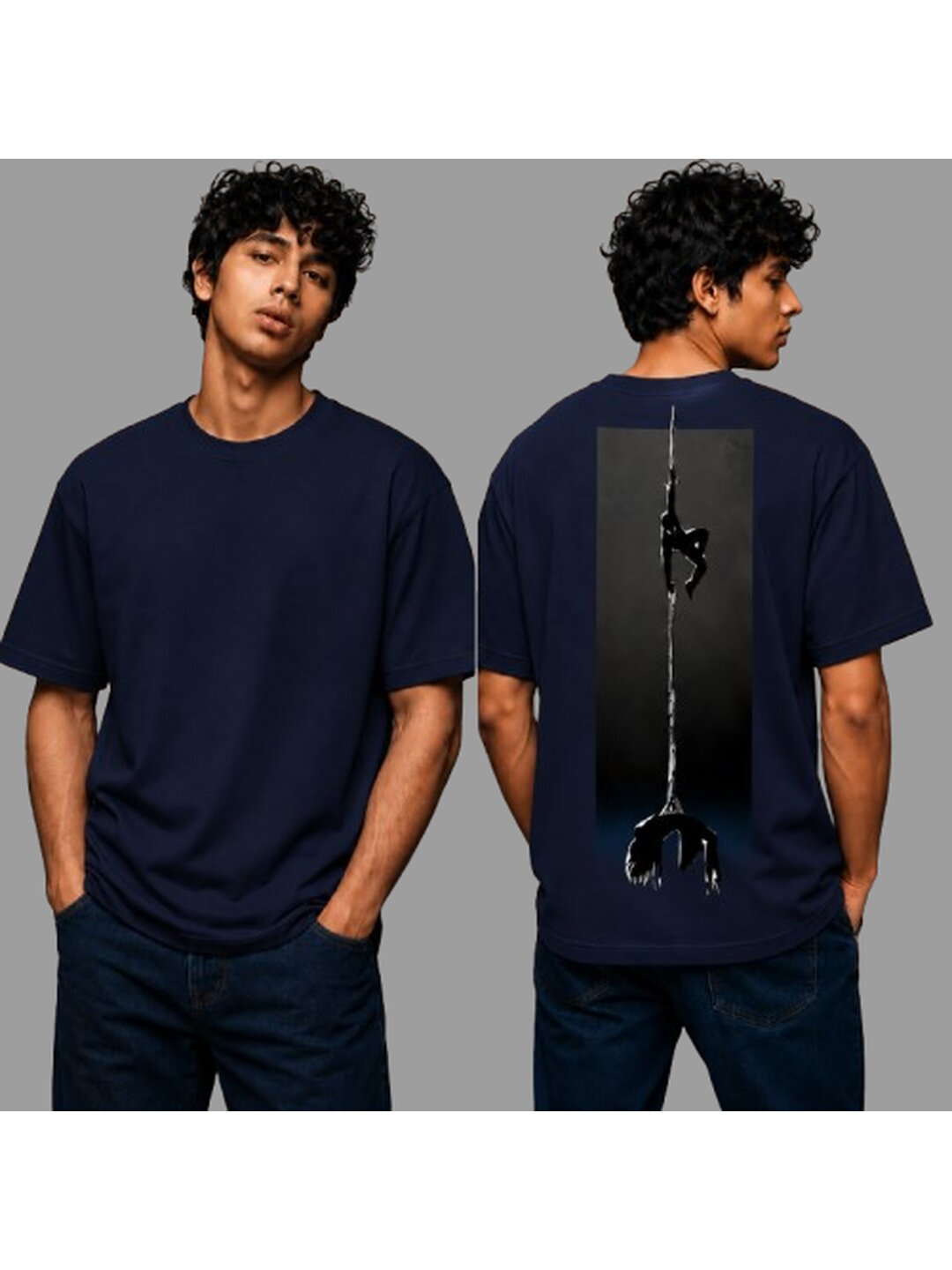 Korean 03 Printed Round Neck Oversized Pre customized Tshirt for Men