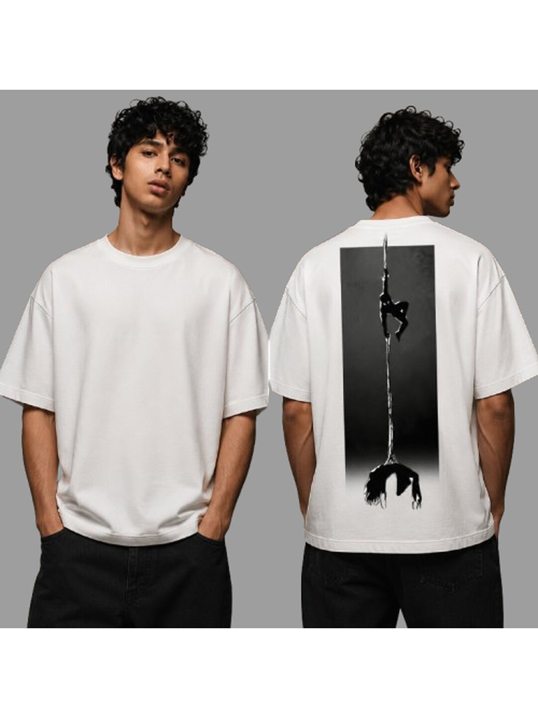 Korean 03 Printed Round Neck Oversized Pre customized Tshirt for Men