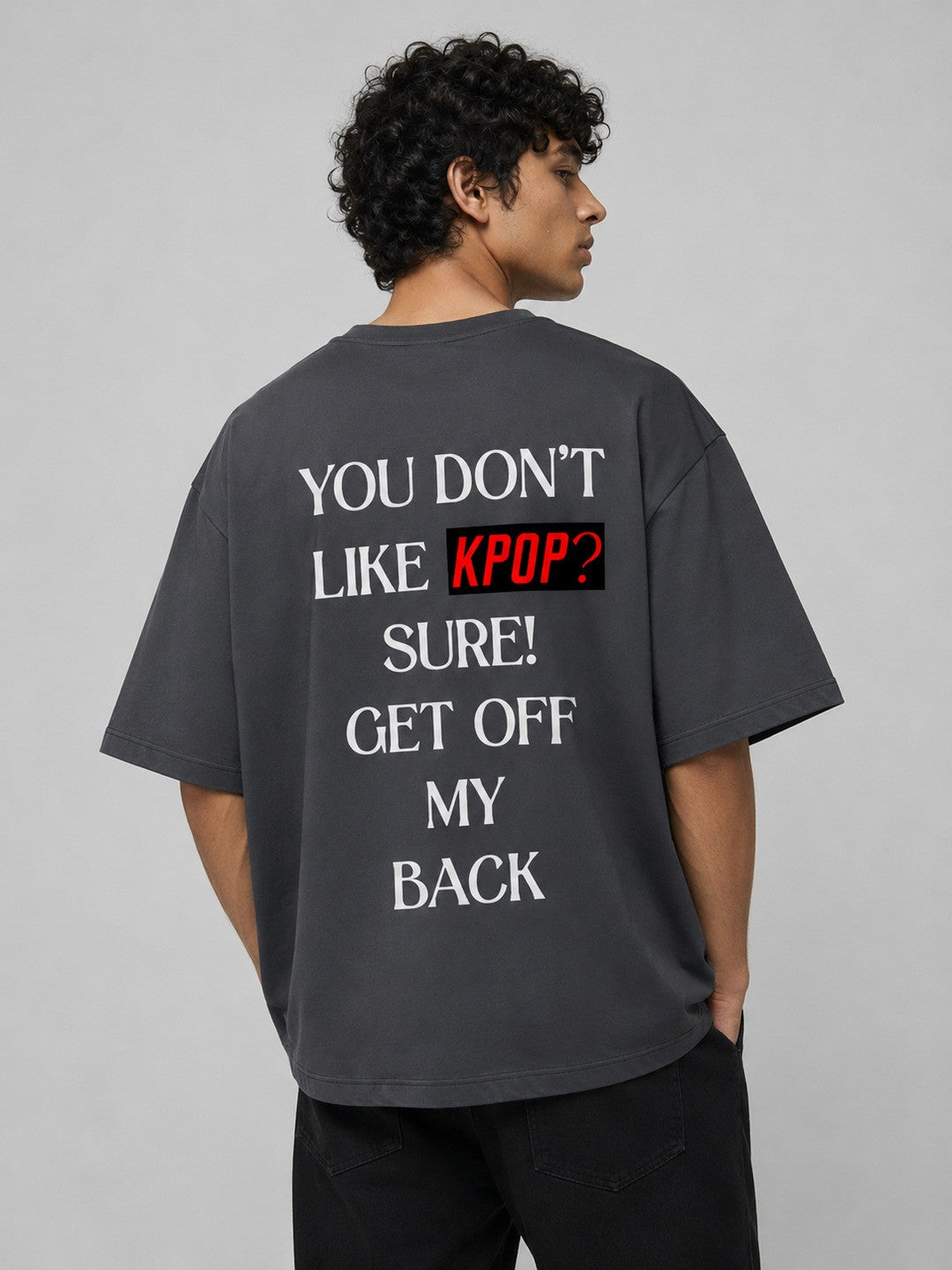 K-POP Printed Round Neck Oversize Pre-customized Tshirt for Men