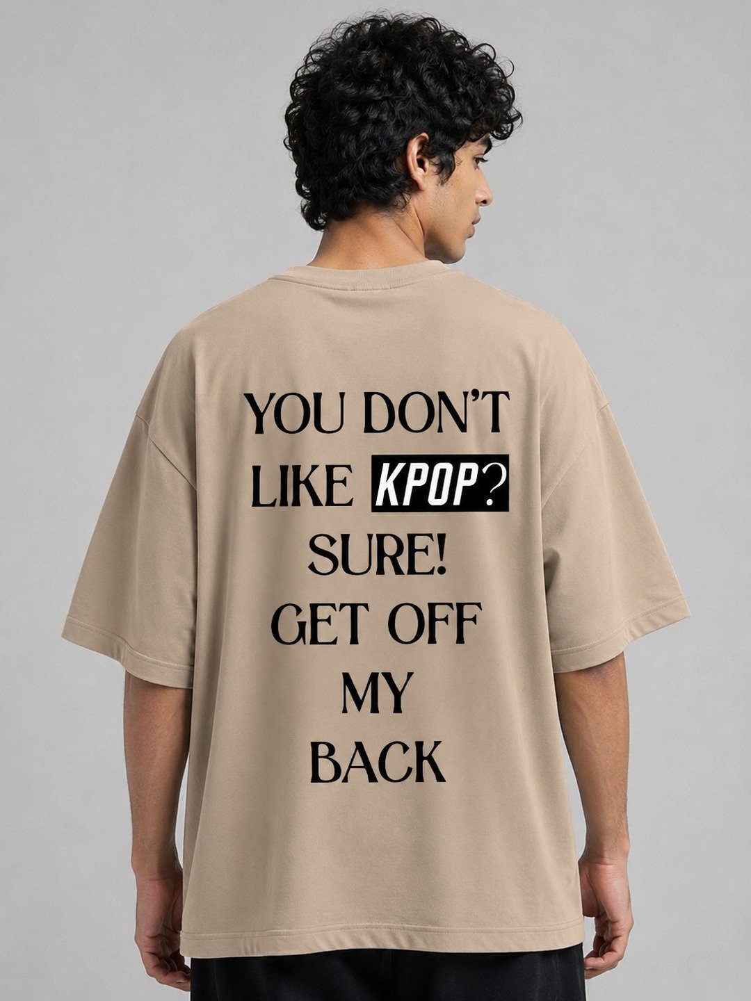 K-POP Printed Round Neck Oversize Pre-customized Tshirt for Men