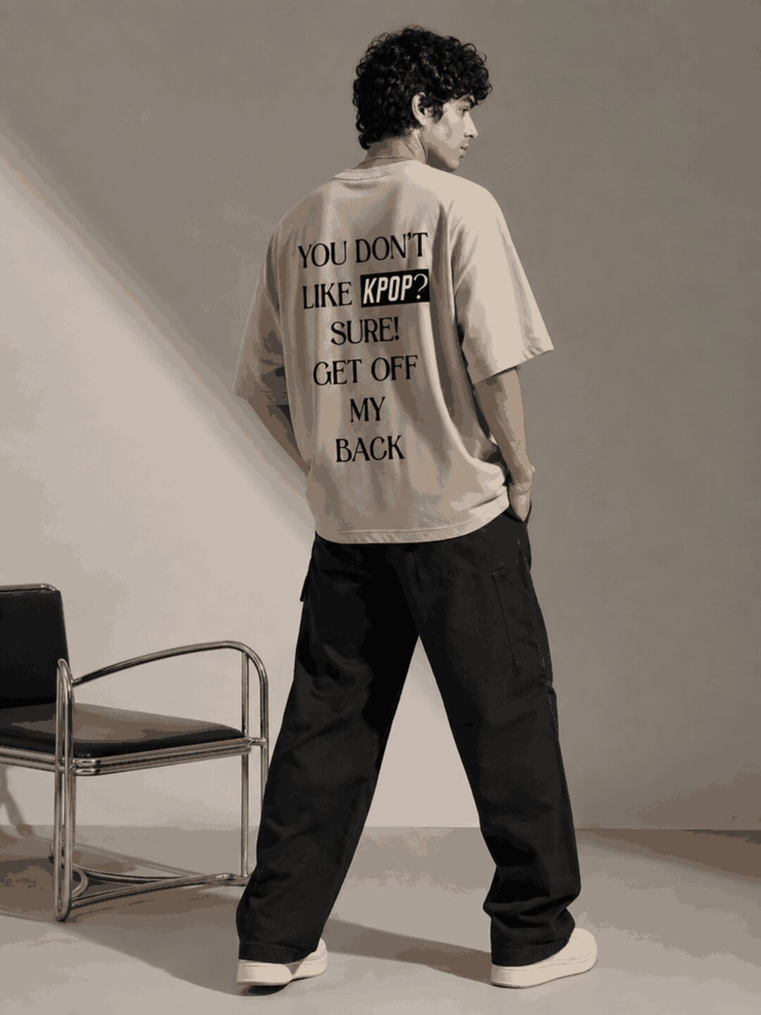 K-POP Printed Round Neck Oversize Pre-customized Tshirt for Men