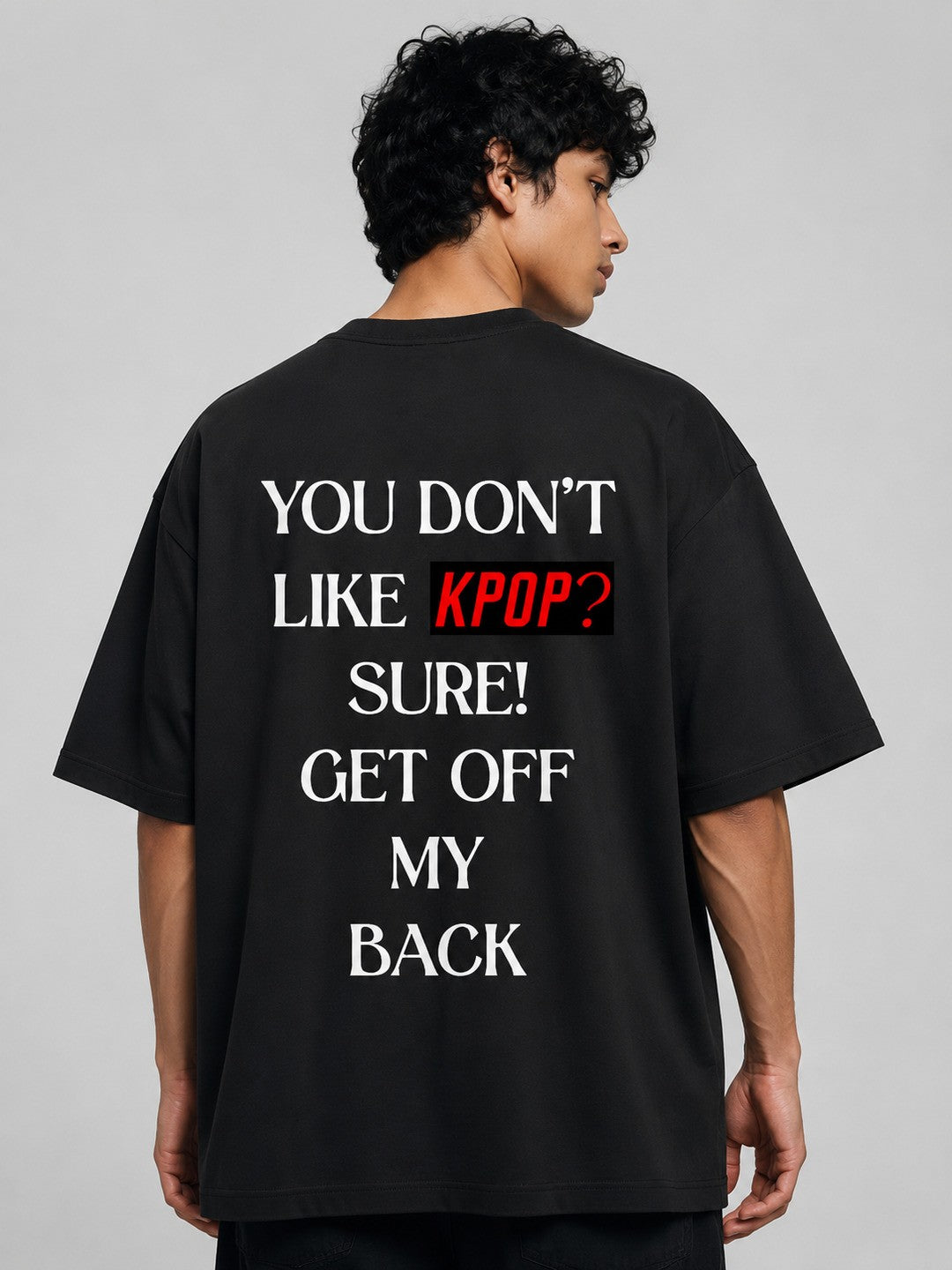 K-POP Printed Round Neck Oversize Pre-customized Tshirt for Men