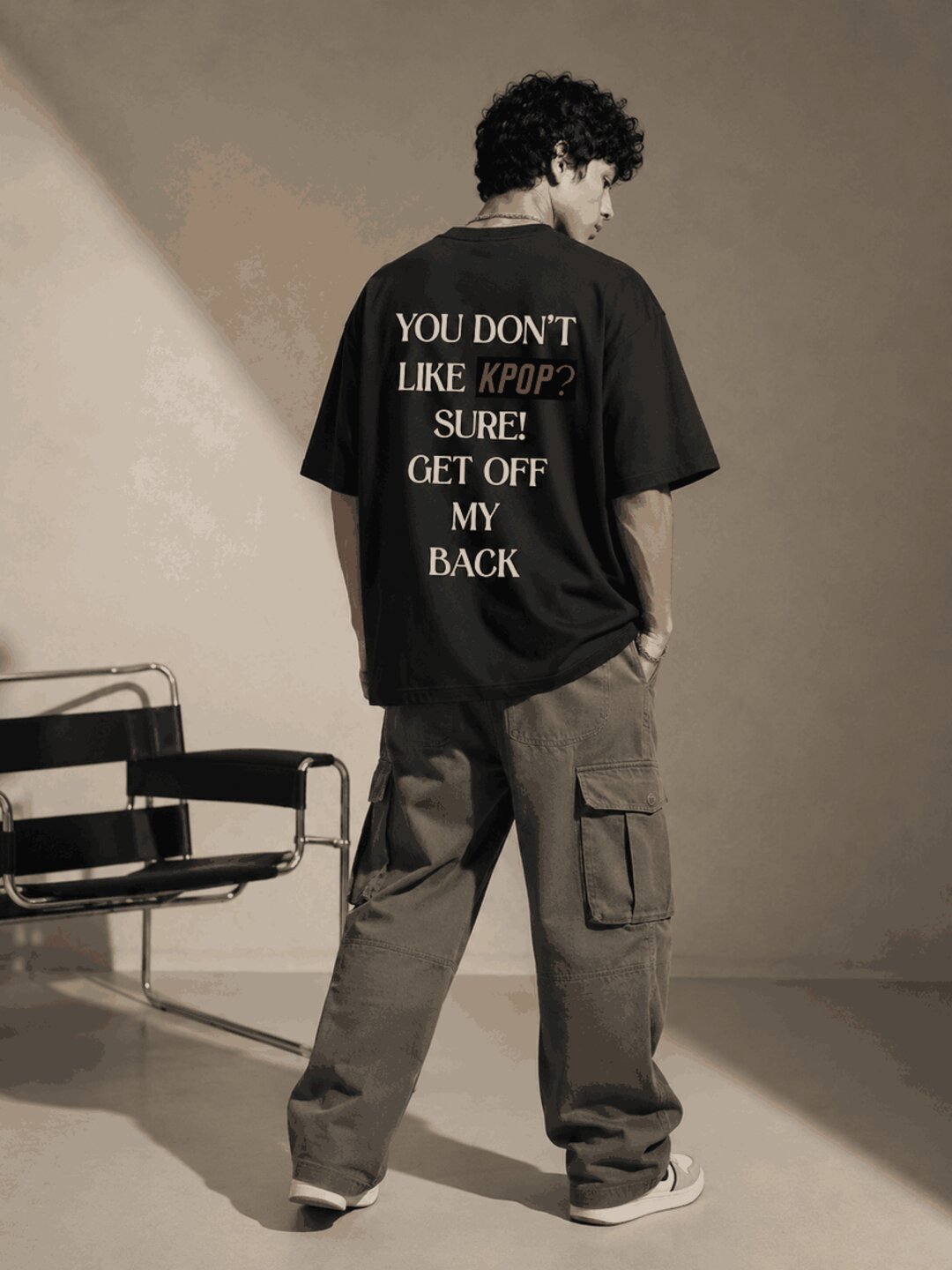 K-POP Printed Round Neck Oversize Pre-customized Tshirt for Men