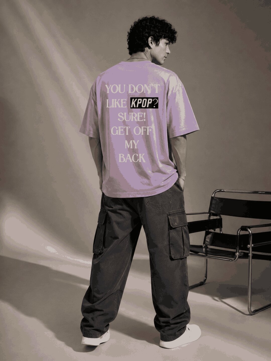 K-POP Printed Round Neck Oversize Pre-customized Tshirt for Men