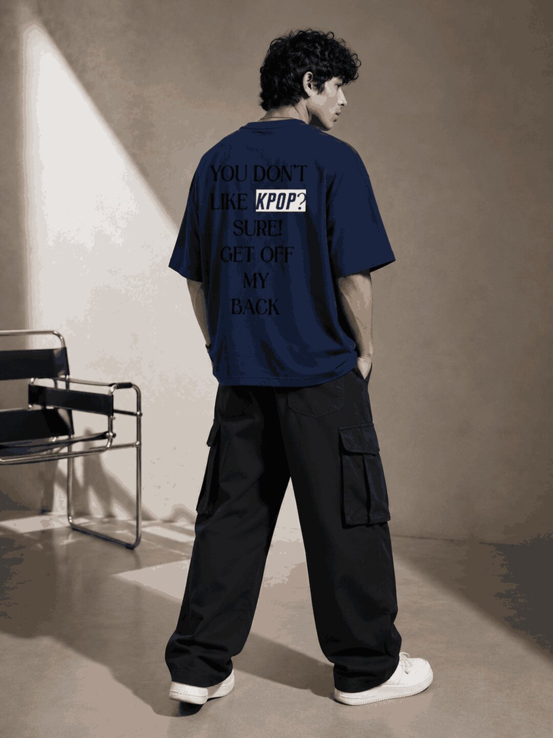 K-POP Printed Round Neck Oversize Pre-customized Tshirt for Men