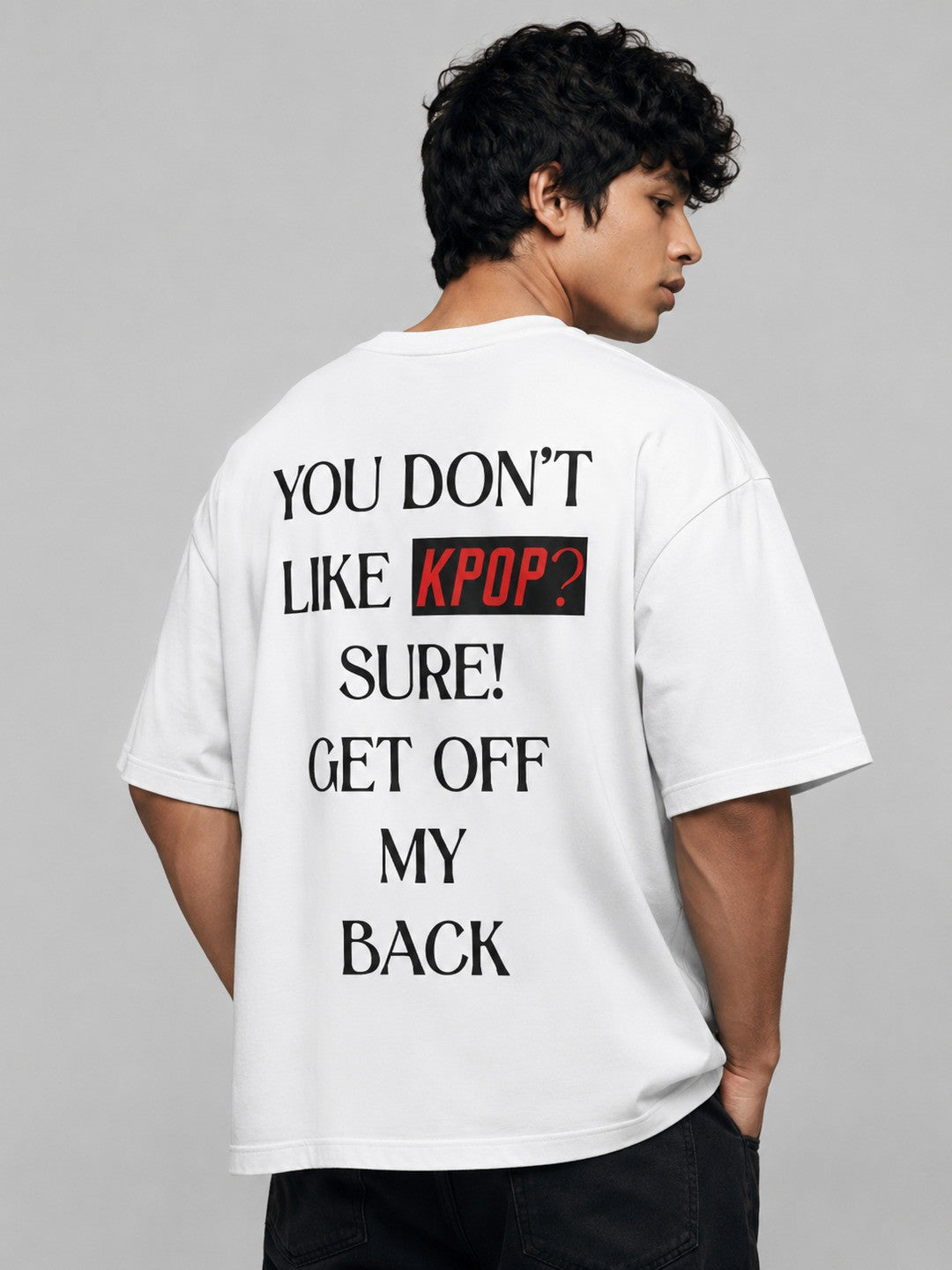K-POP Printed Round Neck Oversize Pre-customized Tshirt for Men