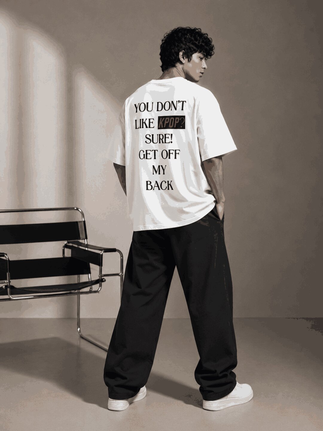K-POP Printed Round Neck Oversize Pre-customized Tshirt for Men
