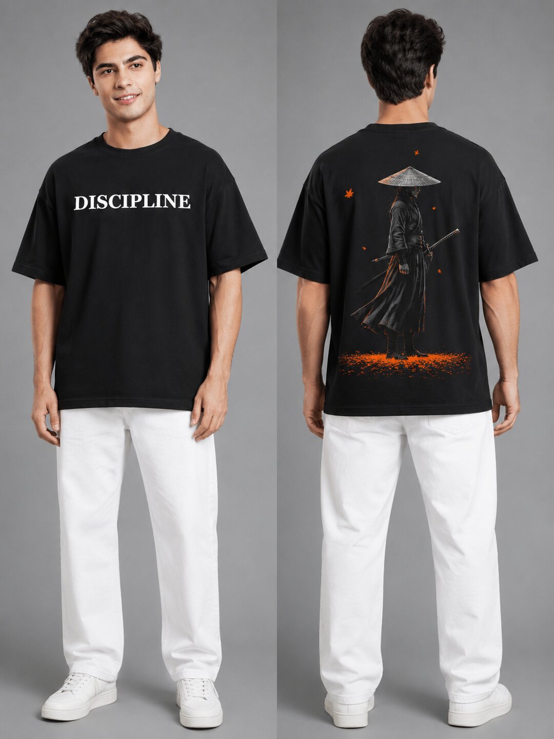 Hangul Drip Printed Round Neck Oversize Pre-customized Tshirt for Men