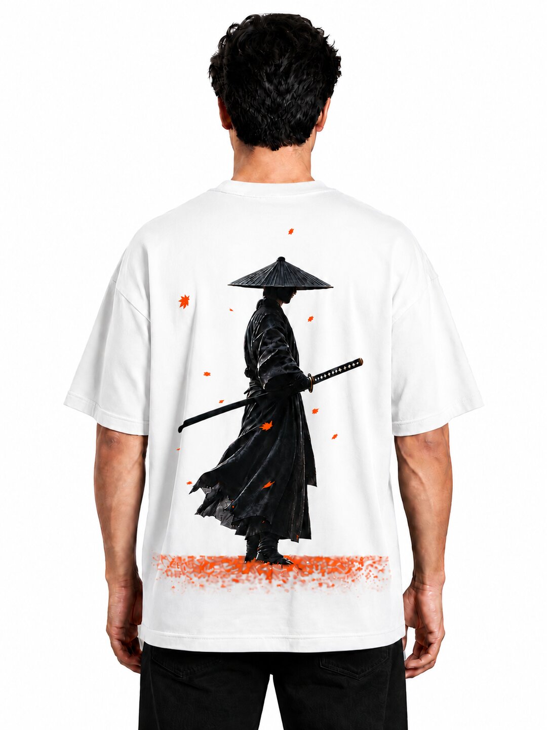 Hangul Drip Printed Round Neck Oversize Pre-customized Tshirt for Men