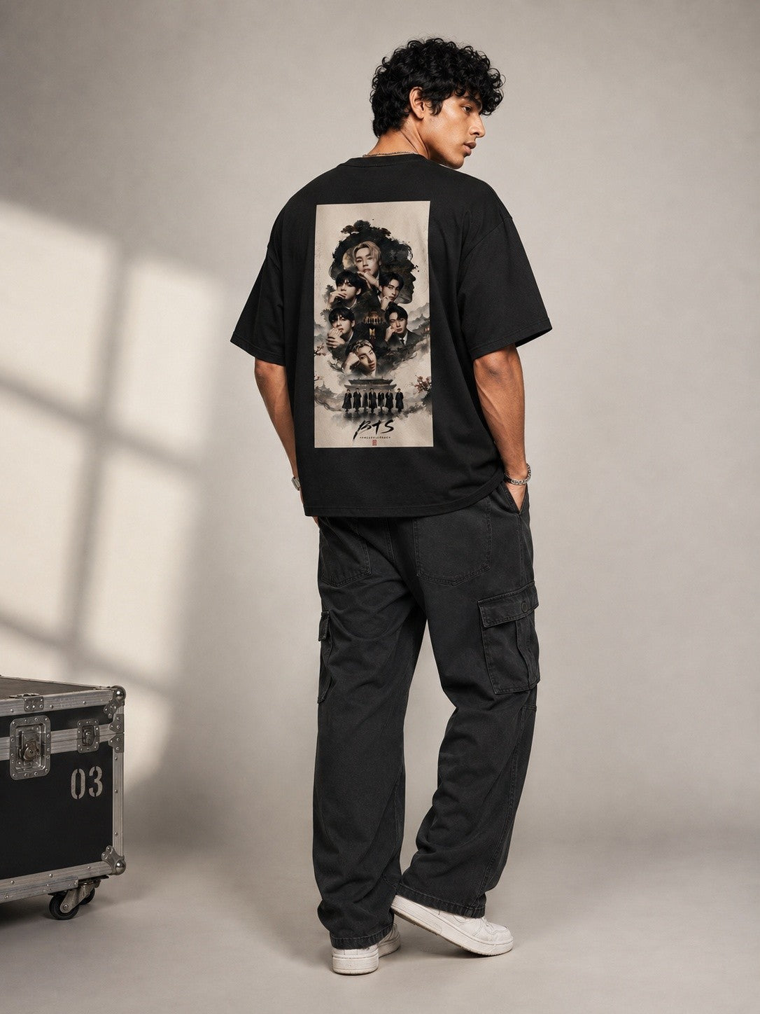 K-Culture Printed Round Neck Oversize Pre-customized Tshirt for Men