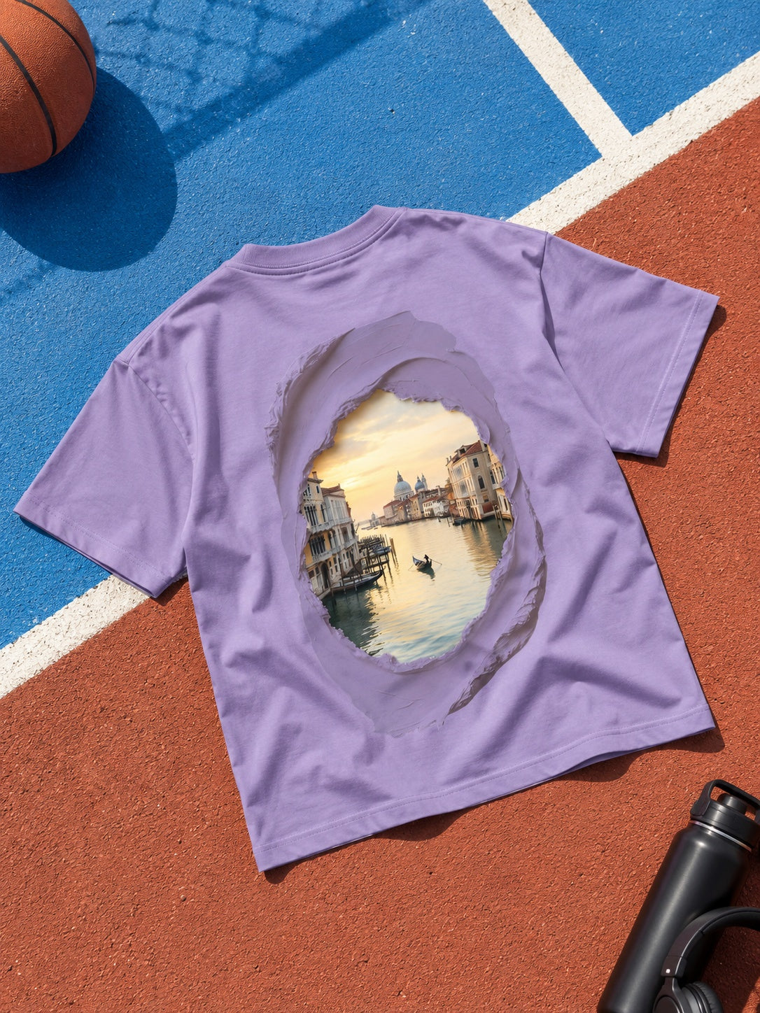 CutPaste Printed Round Neck Oversize Pre-customized Tshirt for Men
