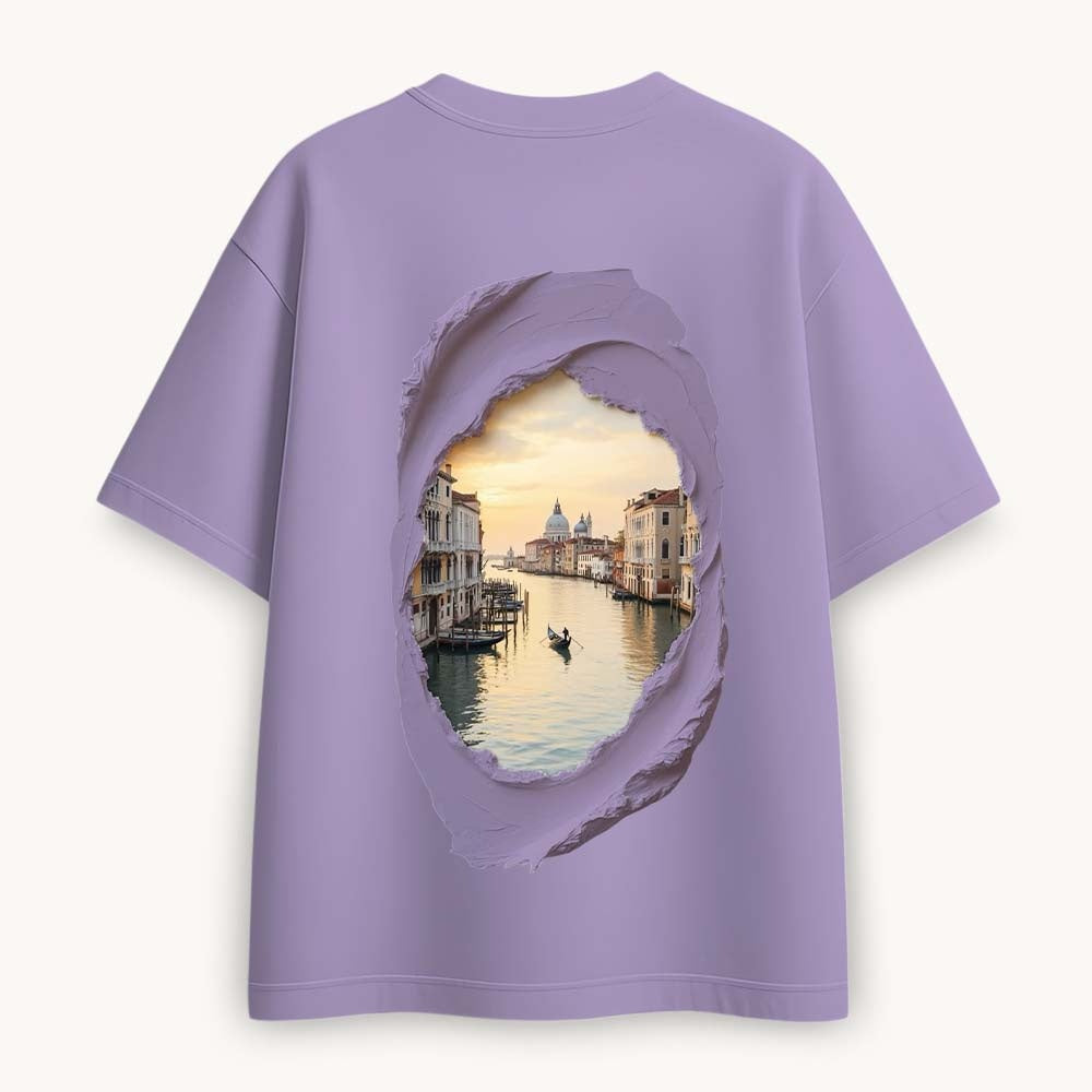 CutPaste Printed Round Neck Oversize Pre-customized Tshirt for Men