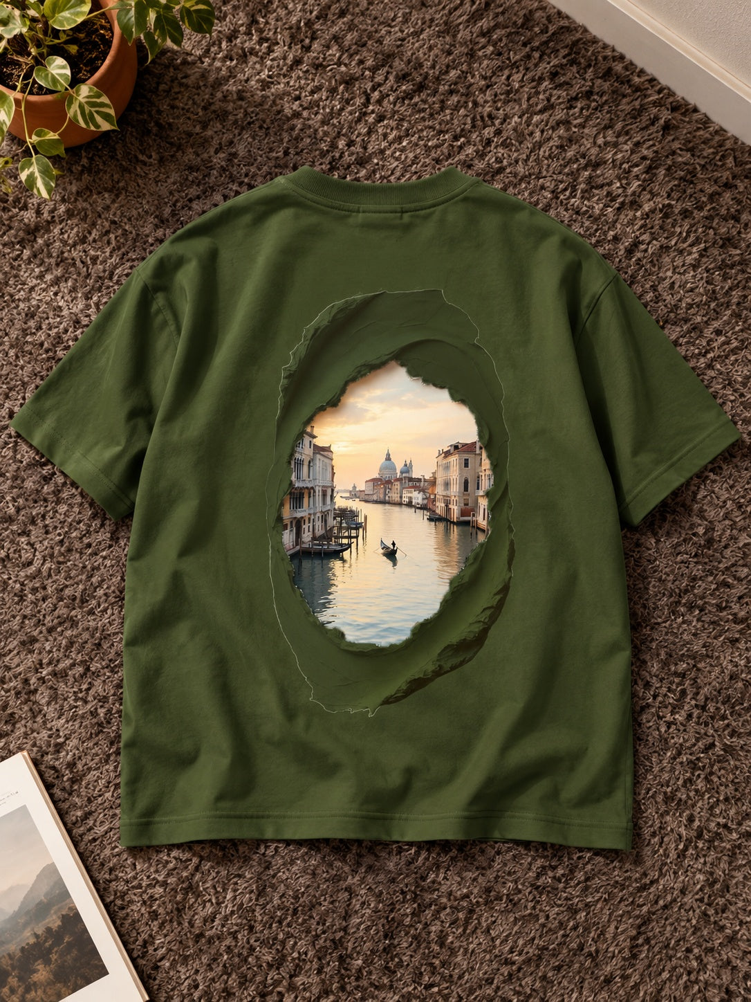 CutPaste Printed Round Neck Oversize Pre-customized Tshirt for Men